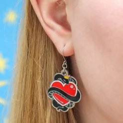 Cheap King Of Cobras Enamel Drop Earrings Enamel Earrings