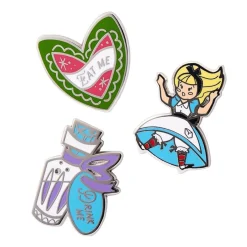 Online Kitchy Witch Alice'S Wonderland Falling Alice Pin Pack - 3 Piece Enamel Pins