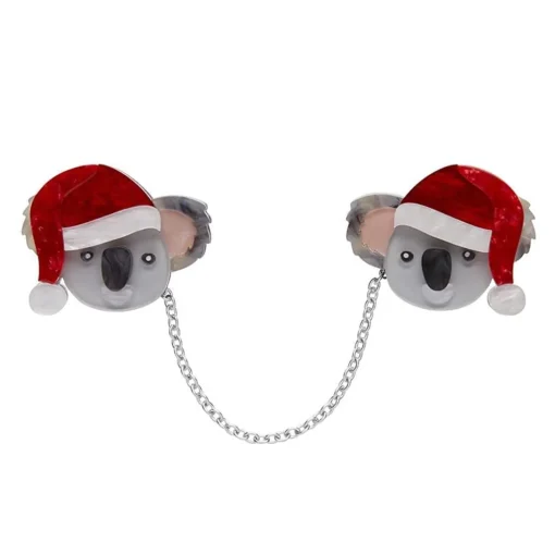 New Koala Claus Double Brooch Brooches