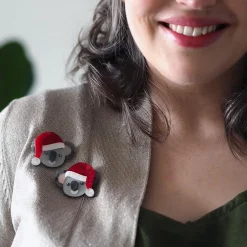 New Koala Claus Double Brooch Brooches