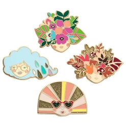 Online Laura Blythman Enamel Pin Pack - 4 Piece Enamel Pins