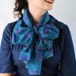 Sale Le Peacock Royal Large Neck Scarf Scarves