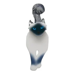 Clearance Lena The Blue Eyed Birman Cat Brooch Brooches