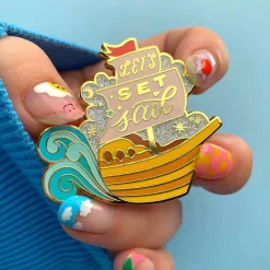Store Let'S Set Sail Enamel Pin Enamel Pins