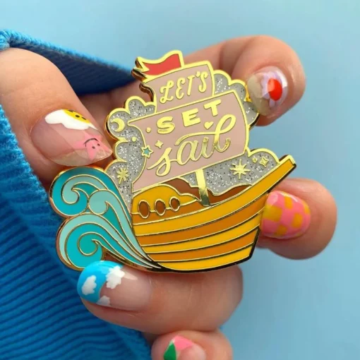 Store Let'S Set Sail Enamel Pin Enamel Pins