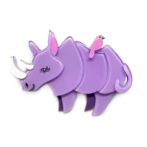 Online Life By The Horns Rhino Brooch Brooches