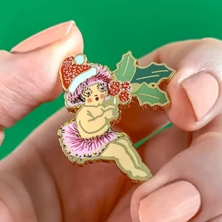 Shop Little Ragged Christmas Blossom Enamel Pin Enamel Pins