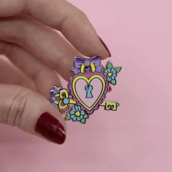 Online Lock And Key Enamel Pin Enamel Pins