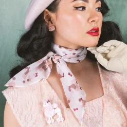 Sale Madame Caniche Head Scarf - White Scarves