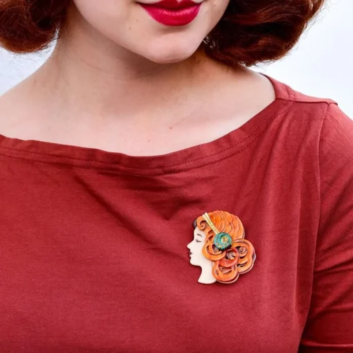 Fashion Mademoiselle Bernhardt Brooch Brooches
