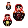 Discount Matryoshka Memories Toy Brooch Set Brooches