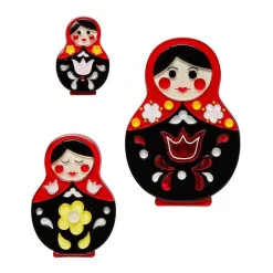 Discount Matryoshka Memories Toy Brooch Set Brooches