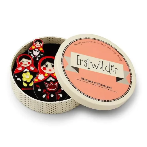 Discount Matryoshka Memories Toy Brooch Set Brooches