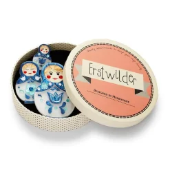 Hot Matryoshka Memories Toy Brooch Set Brooches