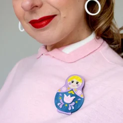 Clearance Matryoshka Memories Toy Brooch Brooches
