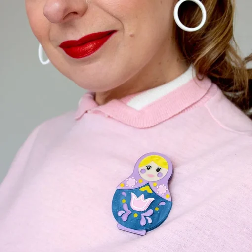 Clearance Matryoshka Memories Toy Brooch Brooches