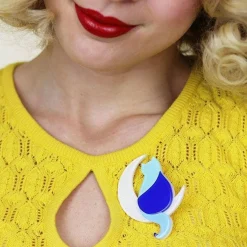 Best Minna'S Moon Cat Brooch Brooches
