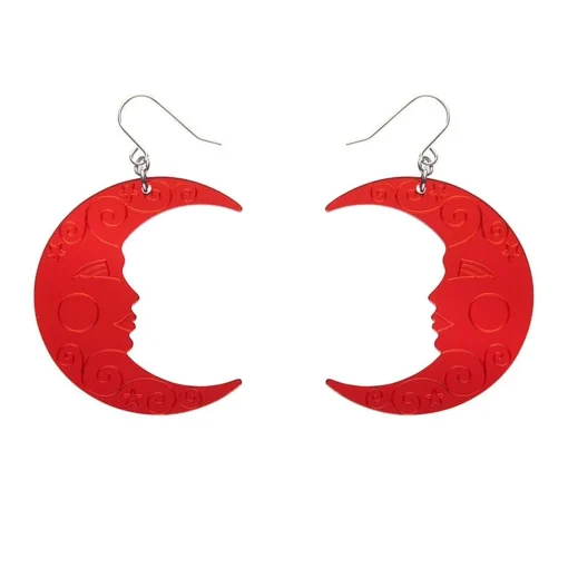 Shop Moon Mirror Drop Earrings - Red Essential Earrings