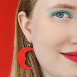 Shop Moon Mirror Drop Earrings - Red Essential Earrings