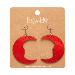 Shop Moon Mirror Drop Earrings - Red Essential Earrings