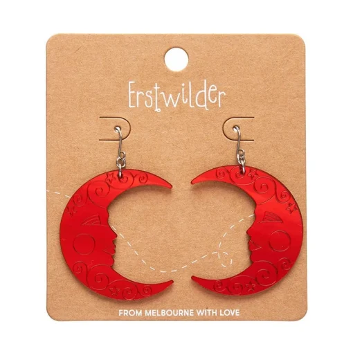 Shop Moon Mirror Drop Earrings - Red Essential Earrings