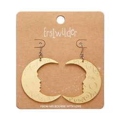 Cheap Moon Mirror Drop Earrings - Gold Essential Earrings