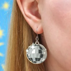 Best Mosaic Mirror Enamel Drop Earrings Enamel Earrings