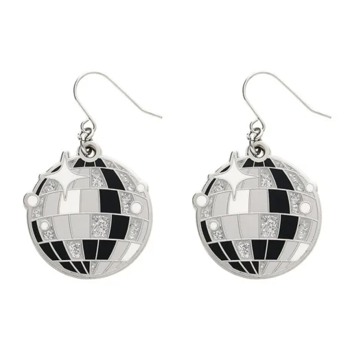 Best Mosaic Mirror Enamel Drop Earrings Enamel Earrings