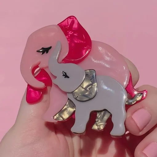 Discount Mother Ella Elephants Brooch Brooches