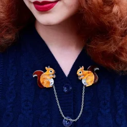 Clearance Not Quite A Scurry Cardigan Clips Brooches