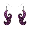 Sale Nouveau Chunky Glitter Resin Drop Earrings - Purple Essential Earrings
