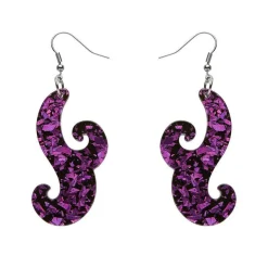 Sale Nouveau Chunky Glitter Resin Drop Earrings - Purple Essential Earrings