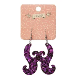 Sale Nouveau Chunky Glitter Resin Drop Earrings - Purple Essential Earrings
