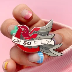 Sale Oh So Fly Enamel Pin Enamel Pins