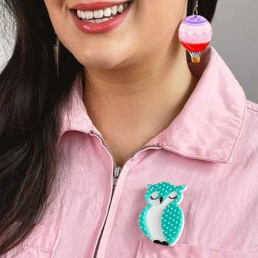 Online Olive Owl Brooch Brooches