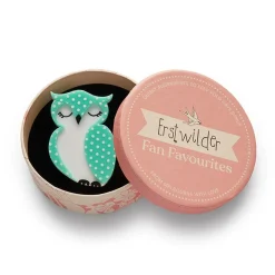 Online Olive Owl Brooch Brooches