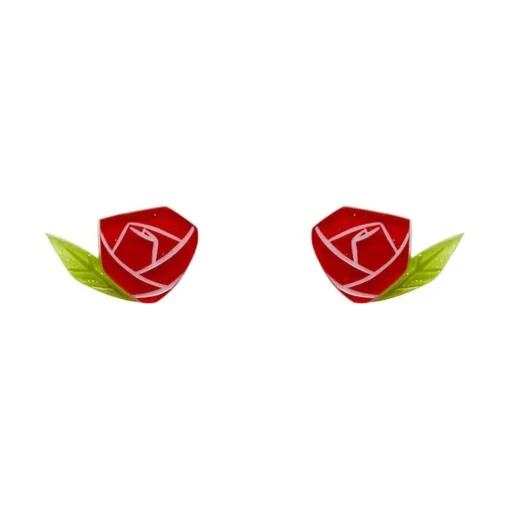 Flash Sale Painted Rose Earrings Earrings