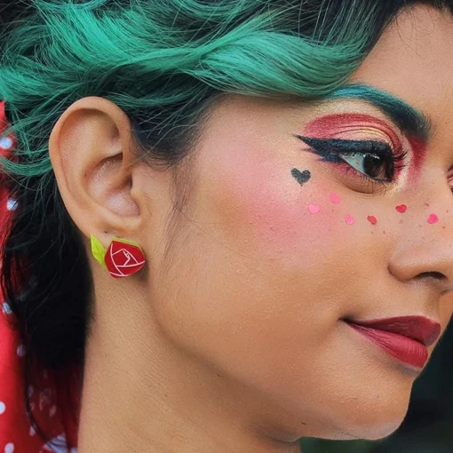 Flash Sale Painted Rose Earrings Earrings