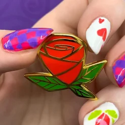 Clearance Painted Rose Enamel Pin Enamel Pins