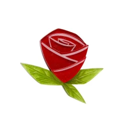 Outlet Painted Rose Mini Brooch Brooches