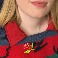 Outlet Painted Rose Mini Brooch Brooches