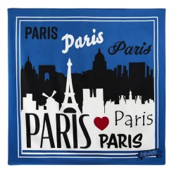 Cheap Paris Skyline Square Scarf - Blue Scarves