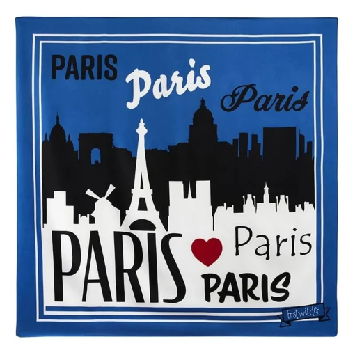 Cheap Paris Skyline Square Scarf - Blue Scarves