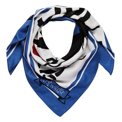 Cheap Paris Skyline Square Scarf - Blue Scarves