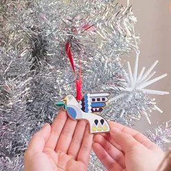 Best Peace & Love Enamel Tree Ornament Tree Ornaments