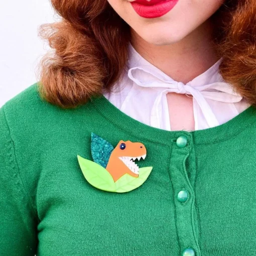 Hot Peak-A-Saurus Rex Brooch Brooches