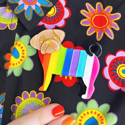 Best Pebbles The Progressive Pug Brooch Brooches