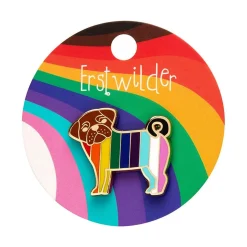 Fashion Pebbles The Progressive Pug Enamel Pin Enamel Pins