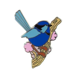 Shop Phoebe The Fairy Wren Enamel Pin Enamel Pins