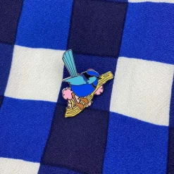 Shop Phoebe The Fairy Wren Enamel Pin Enamel Pins